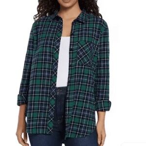 BNWT GAP Women's Relaxed Fit Flannel Nixie Plaid Size Large